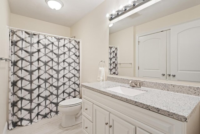37 Leach Ave, Brockton, MA 02301 - bathroom with vanity, curtained shower, and wood finished floors