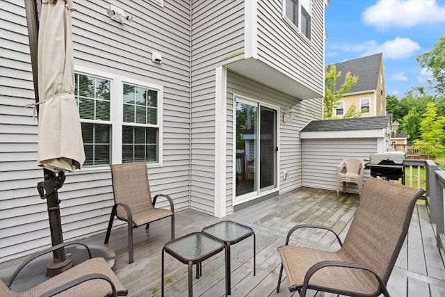37 Leach Ave, Brockton, MA 02301 - wooden deck featuring area for grilling