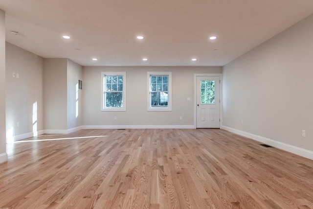 interior space featuring light wood-type flooring