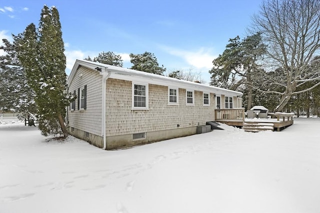 exterior space featuring a deck