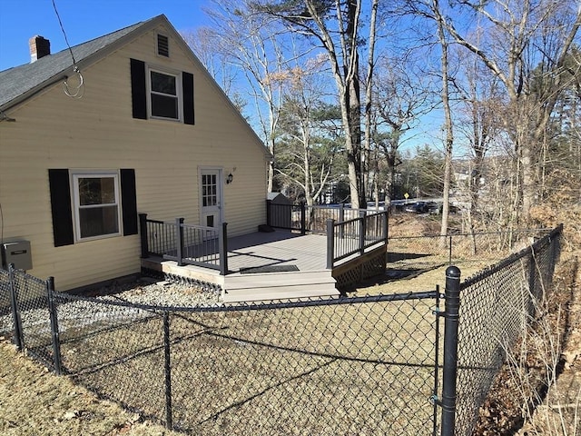 exterior space with a wooden deck