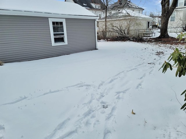 view of snowy yard