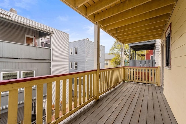 view of wooden terrace