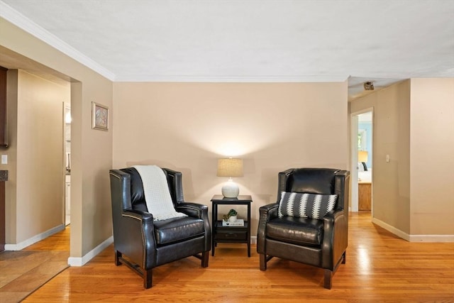 5-R Valeda, Rehoboth, MA 02769 - sitting room featuring baseboards, light wood-type flooring, and ornamental molding