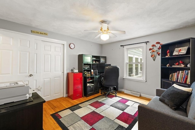 5-R Valeda, Rehoboth, MA 02769 - home office featuring ceiling fan and light wood finished floors