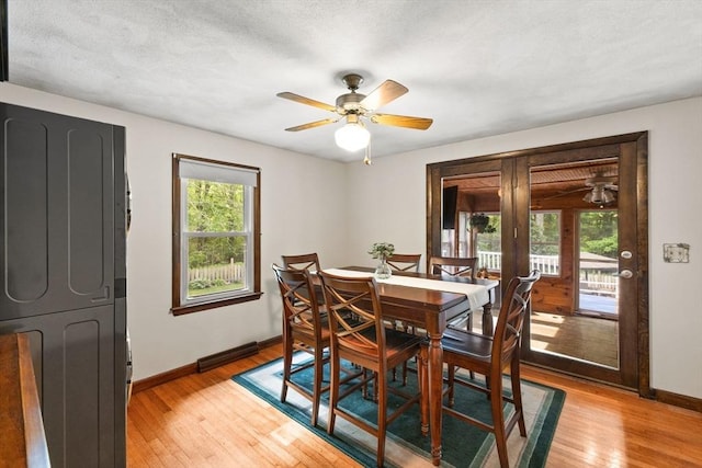 5-R Valeda, Rehoboth, MA 02769 - dining space featuring baseboards, light wood finished floors, ceiling fan, and french doors
