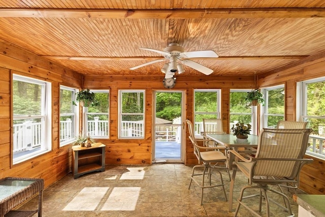 5-R Valeda, Rehoboth, MA 02769 - sunroom featuring wooden ceiling, healthy amount of natural light, and wood walls