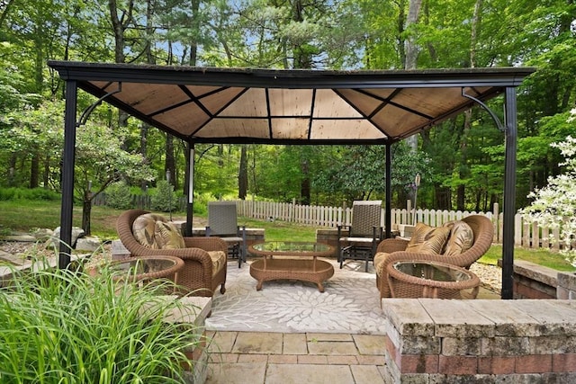 5-R Valeda, Rehoboth, MA 02769 - view of patio with a gazebo and an outdoor living space with a fire pit