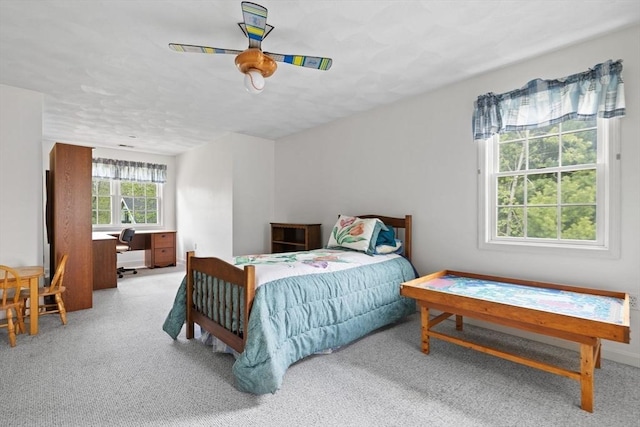 5 Campbell Rd, Middleton, MA 01949 - carpeted bedroom featuring an office area, ceiling fan, and baseboards