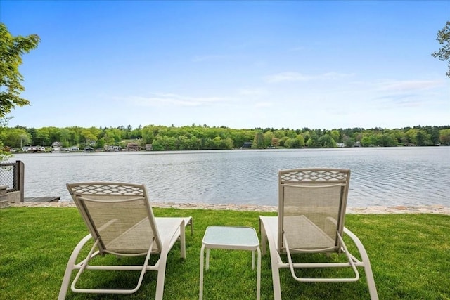 166 Klondike Rd, Dudley, MA 01571 - dock area featuring a water view and a lawn