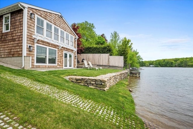 166 Klondike Rd, Dudley, MA 01571 - rear view of property featuring a water view and french doors