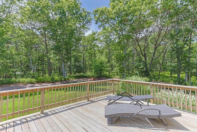 15 Littlefield Pond Rd, Harwich, MA 02645 - wooden deck with a yard