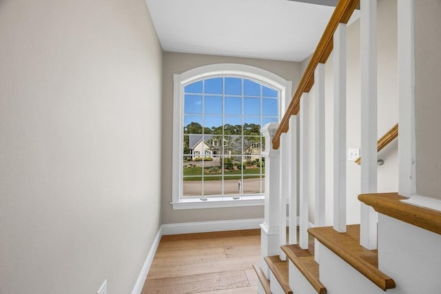 15 Littlefield Pond Rd, Harwich, MA 02645 - stairway with wood finished floors and baseboards