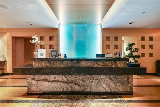 reception featuring a surveillance system