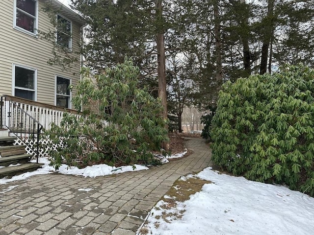 view of snowy yard