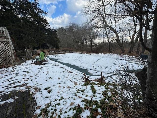 view of snowy yard