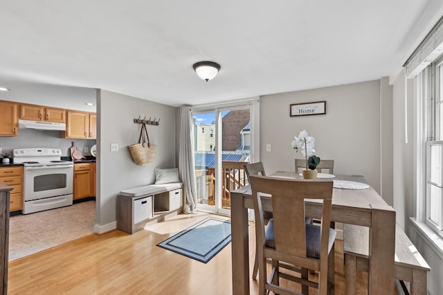 19 Wallis St Unit 4, Beverly, MA 01915 - dining room with light wood-type flooring, healthy amount of natural light, baseboards, and recessed lighting