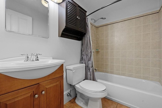 31 Millmont St Unit 1, Boston, MA 02119 - bathroom with toilet, tile patterned floors, shower / bathtub combination with curtain, and vanity