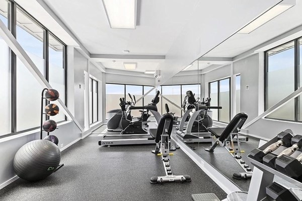 488 Dorchester Ave Unit 4H, Boston, MA 02127 - workout area featuring plenty of natural light and baseboards