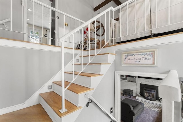 35 Pilgrim Dr, Norwood, MA 02062 - staircase with a high ceiling