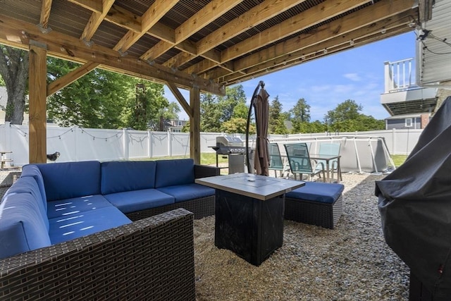 35 Pilgrim Dr, Norwood, MA 02062 - fenced backyard with an outdoor hangout area