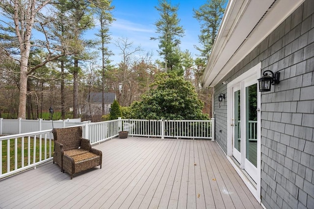 view of wooden deck