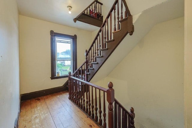 37 Colton St, Worcester, MA 01610 - stairs with wood-type flooring