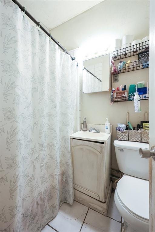 37 Colton St, Worcester, MA 01610 - bathroom with tile patterned flooring, vanity, and curtained shower