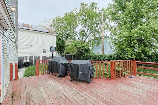 37 Colton St, Worcester, MA 01610 - wooden deck featuring area for grilling