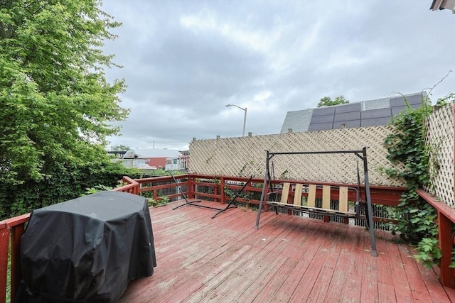 37 Colton St, Worcester, MA 01610 - wooden deck featuring area for grilling