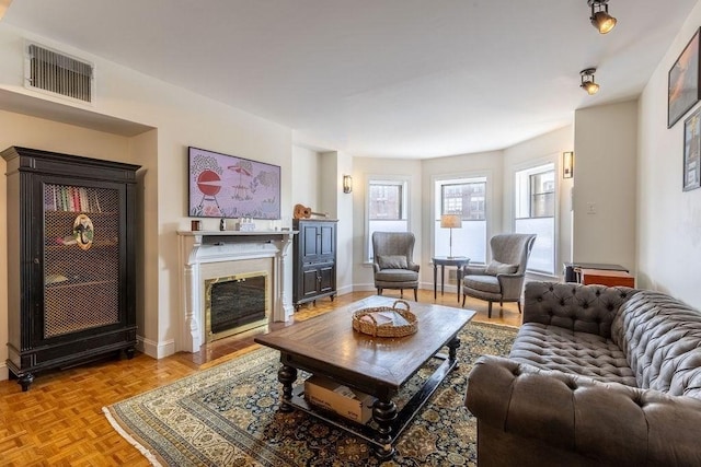 416 Commonwealth Ave Unit 212, Boston, MA 02115 - living area featuring a fireplace