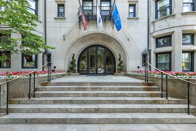 416 Commonwealth Ave Unit 212, Boston, MA 02115 - view of exterior entry with french doors and stone siding