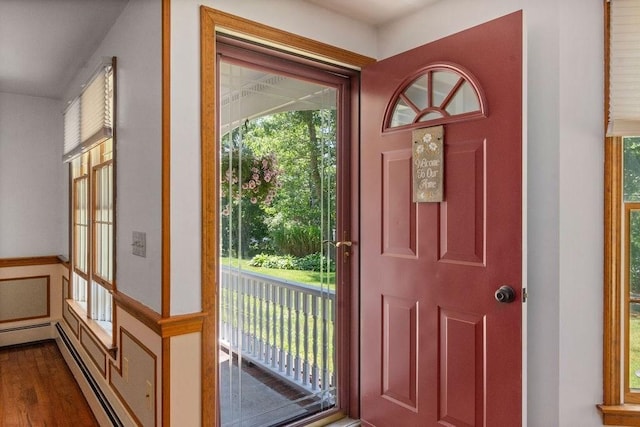 344 Mayfair Rd, Dennis, MA 02660 - foyer entrance featuring dark wood finished floors