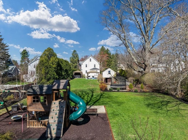 exterior space with a playground