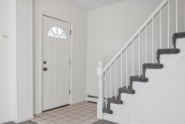 view of tiled foyer