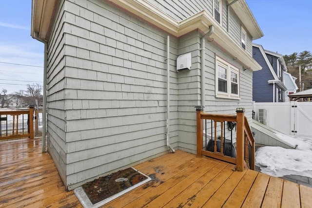 wooden deck with fence