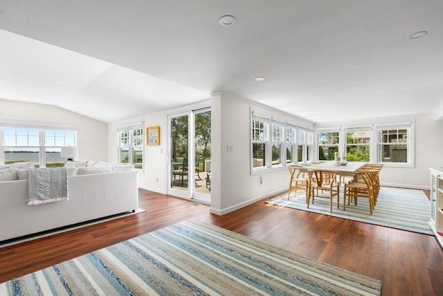 21 Glenwood St, Yarmouth, MA 02673 - living room with wood finished floors and lofted ceiling
