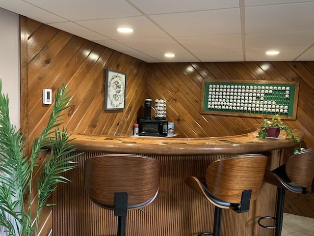 1820 Bay St, Taunton, MA 02780 - indoor dry bar featuring recessed lighting and wooden walls