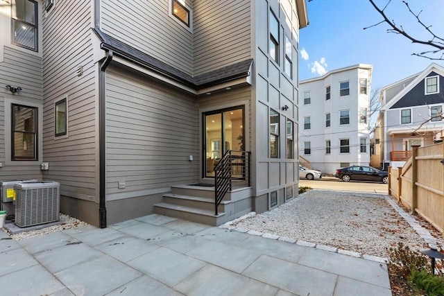 property entrance with cooling unit