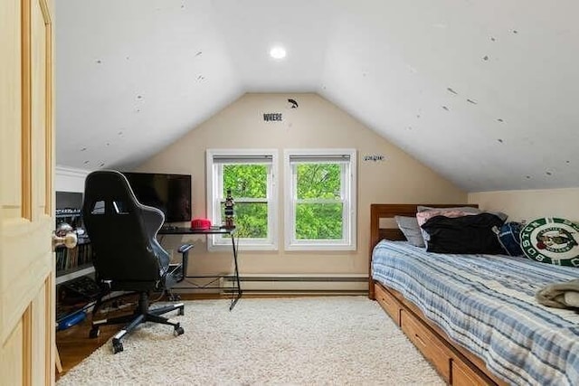 29 Daniels St Unit 29, Arlington, MA 02476 - bedroom featuring lofted ceiling and baseboard heating