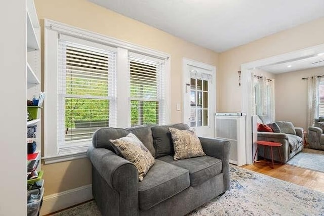 29 Daniels St Unit 29, Arlington, MA 02476 - living area featuring wood finished floors and baseboards