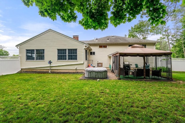 5 Cutler Rd, Paxton, MA 01612 - rear view of property with a gazebo and a chimney