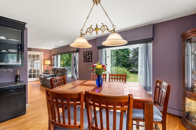 5 Cutler Rd, Paxton, MA 01612 - dining area featuring light wood finished floors and a baseboard heating unit
