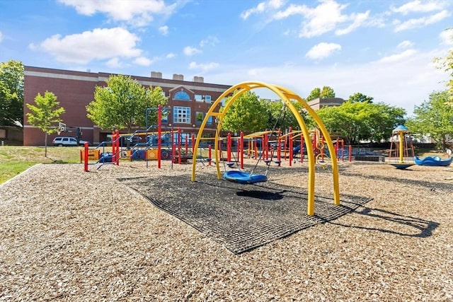 view of jungle gym