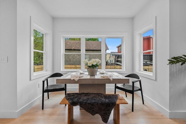 30A Emerald Rd Unit A, Nahant, MA 01908 - dining space featuring baseboards, light wood-type flooring, and breakfast area