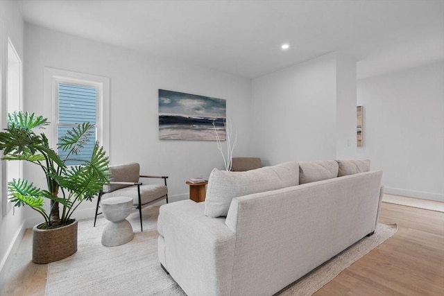 30A Emerald Rd Unit A, Nahant, MA 01908 - living area with light wood-type flooring, baseboards, and recessed lighting