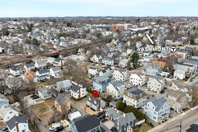 birds eye view of property featuring a residential view