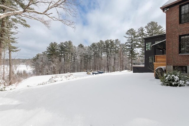 view of snowy yard