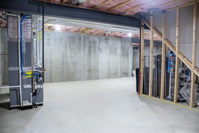 84 Murray Cir, Stoughton, MA 02072 - unfinished basement with heating unit