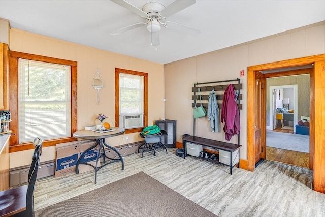 514 W Britannia St, Taunton, MA 02780 - office with wood finished floors, a ceiling fan, and cooling unit